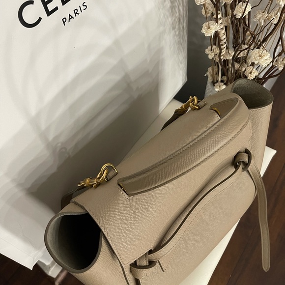 Authentic Celine Mini Belt Bag in Grained Calfskin Light Taupe NEW CONDITION! - Picture 16 of 16